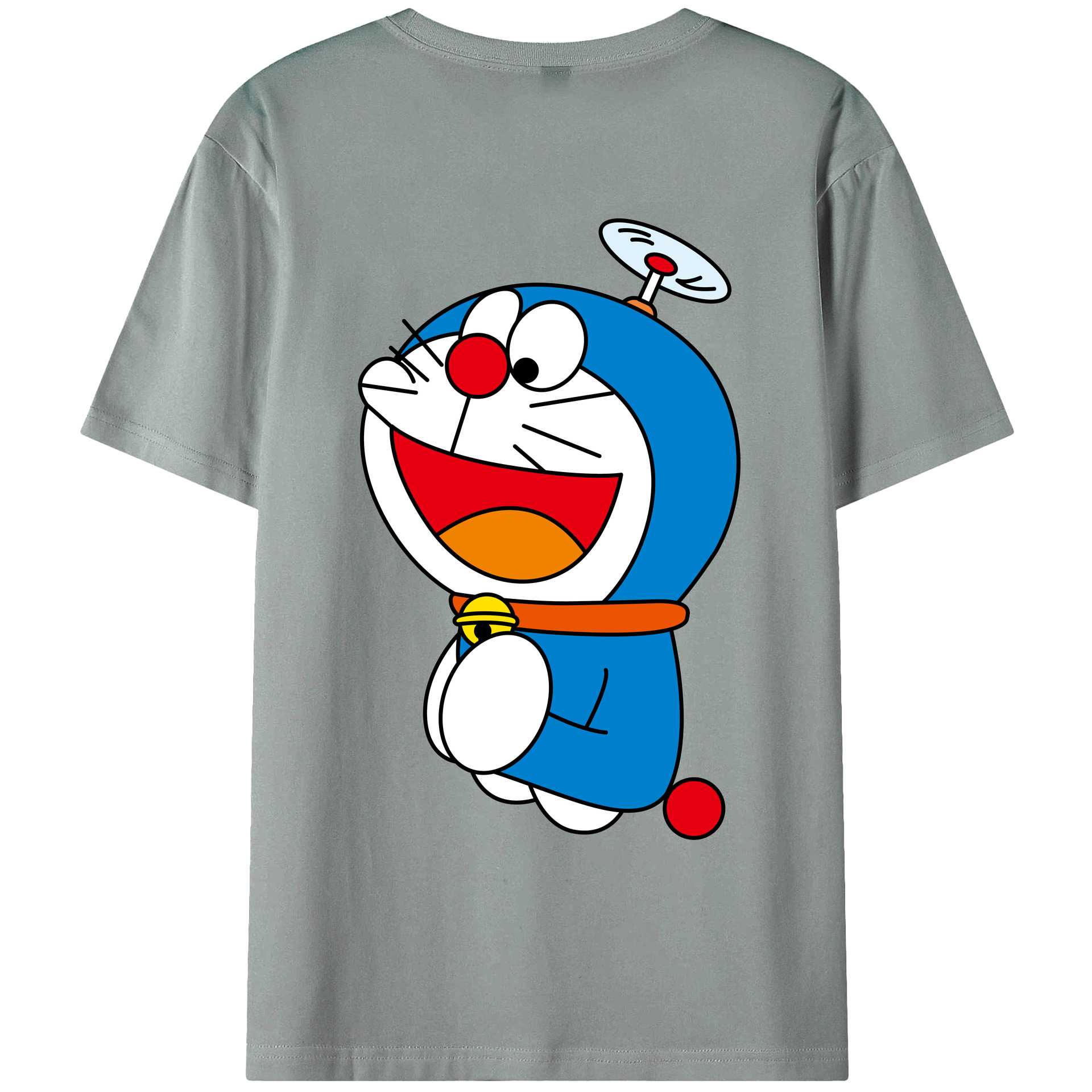 （画像用） ドラえもん Doraemon 綿100％ メンズ半袖Tシャツ（バックプリント） 通気性